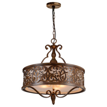 Nicole 5 Light Drum Shade Chandelier With Brushed Chocolate Finish
