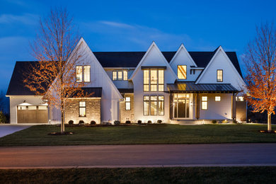 Transitional exterior home idea in Minneapolis