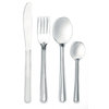 16 Piece Flatware Set 4 Stainless Steel Knives, Forks, Spoons, Teaspoons