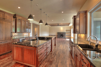 Example of a transitional kitchen design in Seattle