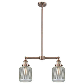 Stanton 2-Light LED Chandelier, Antique Copper