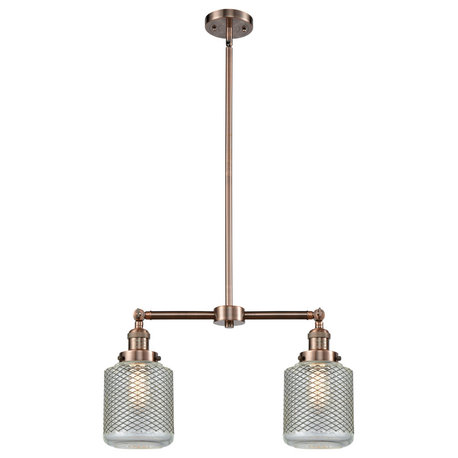 Stanton 2-Light LED Chandelier, Antique Copper