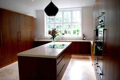 This is an example of a contemporary kitchen in London.