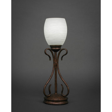Swan 1 Light Table Lamp In Bronze (31-BRZ-615)