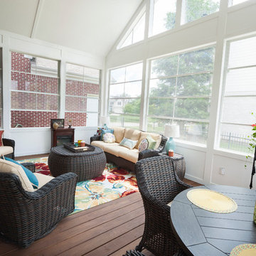 Screen Porch Addition with Eze Breeze Screen Windows
