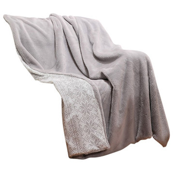 Tiana Throw Blanket, Gray, 50x60