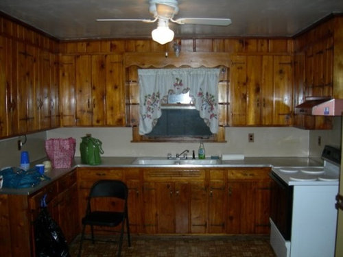 What Do I With All This Knotty Pine - Home Decorating Dilemmas Knotty Pine Kitchen Cabinets
