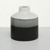 3 Piece Grey Glaze Dipped Cylinder Vase Set