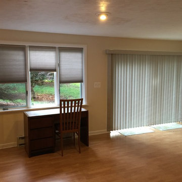 Honeycomb Shades in Basement Bed Room