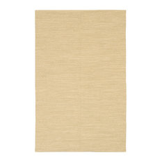 India Handwoven Contemporary Rug, Beige, Rectangular 3'6x5'6