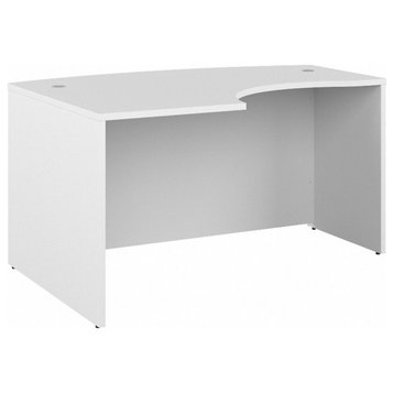 Studio C 60W x 43D Left Hand L-Bow Desk Shell in White - Engineered Wood