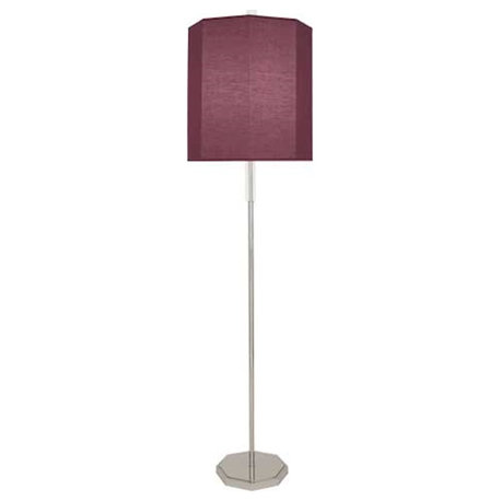 Robert Abbey Kate 1 Light Floor Lamp, Nickel/Clear Crystal/Vintage Wine