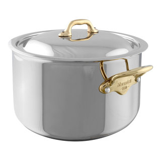 Mauviel M'Cook B Casseruola 5 Strati 3,4 Qt Acciaio Inox Lucido: Pentola Francese Con Manico In Ottone, Coperchio, Adatta A Induzione E Forno (300°C) - 4