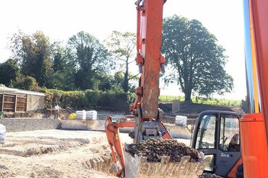 Digging out foundations for two new build houses