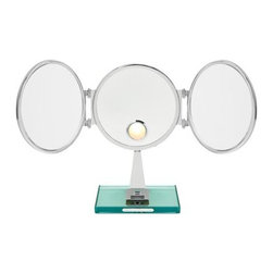 Miroir Brot - Miroir Brot Intimite on a Glass Base - Makeup Mirrors