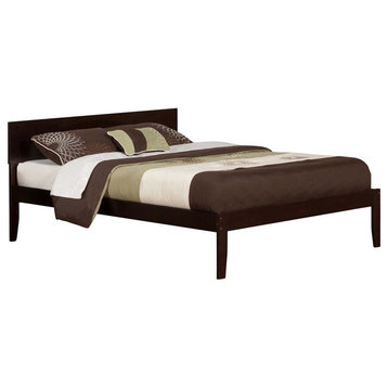 AFI Orlando King Solid Wood Platform Bed with Open Foot in Espresso