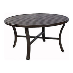 Tropitone 54" Round Banchetto Slat Table - Outdoor Dining Tables