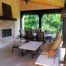 Screened In Porch With Fireplace