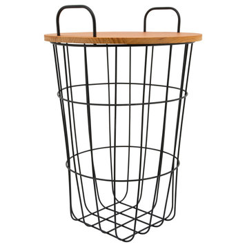 Metal 22" Storage Basket, Brown