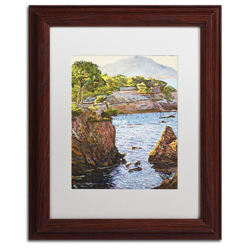 David Lloyd Glover 'Riviera Sea Cove' Art, Wood Frame, 11"x14", White Matte
