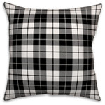 DDCG - Black & White Tartan Plaid 18x18 Throw Pillow - With a touch of rustic, a dash of industrial, and a pinch of modern elegance, this throw pillow helps you create a warm and welcoming space in your home. The durable fabric of this item ensures it lasts a long time in your home. The result is a quality crafted product that makes for a stylish addition to your home.