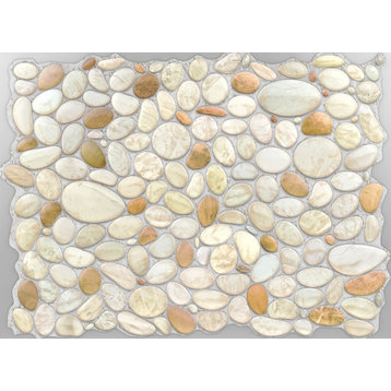 3D Wall Panel Stone Pebble Surface Design, 23.5 by 17.5 Inches 564PP