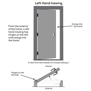 36 in.x80 in. 4 Lite Clear Left-Hand Inswing Painted Fiberglass Smooth Door