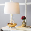 West 24.5" Glass Table Lamp, Gold Leaf
