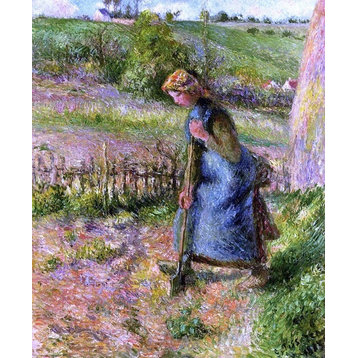 Camille Pissarro Woman Digging, 20"x25" Wall Decal Print
