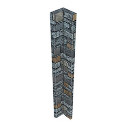 140-CT1-ALPINE DEEP STACKED STONE INSIDE CORNER - 48"H X 3&frac12;" W X 1 &frac12;"D - Wall Panels