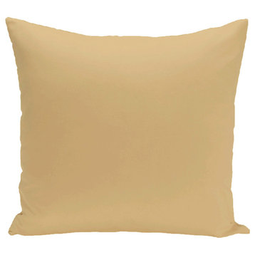 Solid Print Pillow, Taupe And Beige, 18"x18"