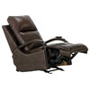 Conway Power Recliner with Heat & Massage in Brown Top Grain Italian Leather
