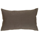 Pillow Decor Ltd. - Pillow Decor - Sunbrella Solid Color Outdoor Pillow, Coal Black, 12" X 20" - These pillows are made with renowned Sunbrella outdoor fabric. Adds a lush touch to your outdoor decor. Mix and match with other pillows in this series, fantastic stripes & solids in fresh, happy colors! *Pillow dimensions always refer to the pillow cover's width and length while lying flat unstuffed and are rounded up to the nearest whole inch.