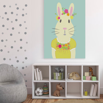 "Fancy Animals I" Painting Print on Wrapped Canvas