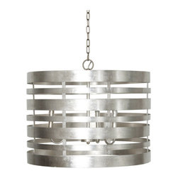 Worlds Away Turner Silver Leafed Pendant - Pendant Lighting