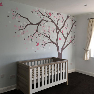 Cherry blossom nursery room decor