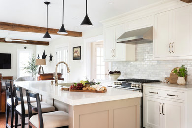 Example of a cottage kitchen design in New York