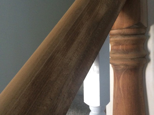 Splotchy Wood Banister