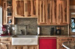 Hickory cabinets with butcher block countertops?