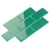 4"x12" Glass Subway Collection, Emerald Green