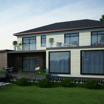 Contemporary country house with terrace