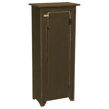 Farmhouse Pine Jelly Cupboard, Olive Green