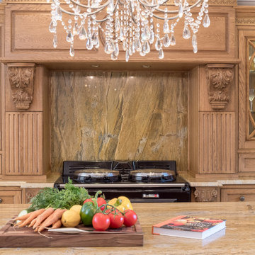 Classic, Sustainable-Wood Victorian Style Kitchen