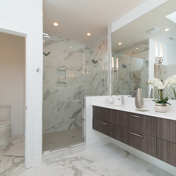 Modern Master Bath in Charlotte’s First Solar Community