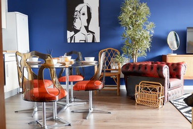 Design ideas for a bohemian living room in Manchester.