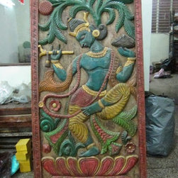 Antique Carved Zen Wall Panel & Headboards - Wall Decor