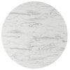 Gallant 50" Round Performance Artificial Marble Dining Table Black White -5509