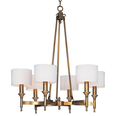 Maxim 22375OMNAB 6-Light Chandelier Fairmont Natural Aged Brass