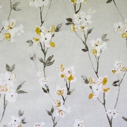 Daze Tango curtains and Aquarelle Autumn Roman blinds - Curtains