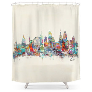 Montreal Quebec Skyline Shower Curtain Contemporary Shower
